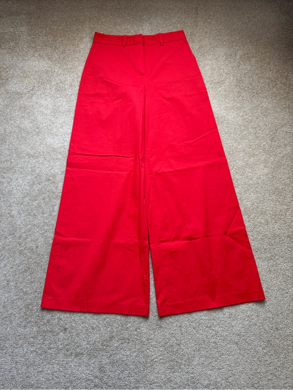 Theory Bright Red High-Rise Trousers